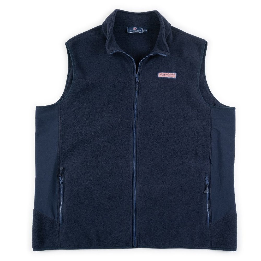VINEYARD VINES Nautical navy Harbor Fleece Vest size 2XLT